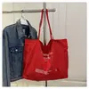 Versión coreana 2026 nuevo bolso de mujer con estampado de letras, bolso tote de gran capacidad, bolso de hombro, bolso de mano, bolso casual para mujer