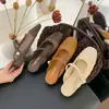 Mules Únicas de Tacón Cuña Tejidas Retro de Punta Cerrada para Mujer, Para Usar al Aire Libre, Sandalias Mary Jane Verano 2026