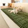 Almofada de Sofá de Veludo Outono e Inverno Novo Estilo 2026 Almofada de Pelúcia Simples Moderna Antiderrapante Capa de Sofá de Couro Pano de Capa