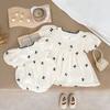 Verano Nuevo Dulce Lazo Manga Abullonada Bolso Ropa para Gorditos Ropa de Escalada Ropa para Bebé Niña Hermanas Vestido Estilo Occidental