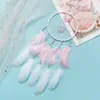 Atrapasueños creativo de diseño propio, nuevo, manualidades para el hogar, estilo ins, corazón femenino, regalo, colgante de carillón de viento de mariposas coloridas
