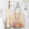 Bolsa de malla transpirable para colgar en la pared, herramienta de almacenamiento de cocina para cebolletas, jengibre y ajo, bolsa colgante multifuncional para almacenamiento de frutas y verduras