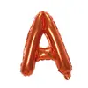 Balão de filme de alumínio preto laranja vermelho com letra em inglês de 16 polegadas decoração de layout criativo Balão de folha de alumínio com letra A-Z