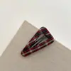 Pinza de Pelo a Cuadros Coreana de Otoño e Invierno Estilo Ins Pinza Bb Colorida Pinza Lateral para Niña Versátil de Gama Alta Accesorios para el Cabello Accesorios para el Cabello