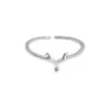 Anillo de zorrito lindo para mujer diseño de nicho ins personalidad creativa animal banda de anillo lisa abierta ajustable