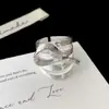 Anillo Abierto de Lujo Accesible Europeo y Americano y de Gama Alta con Textura Multicapa de Moño Joyería de Mano de Diseño de Nicho Simple Elegante