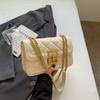 Nova Bolsa de Ombro de Luxo com Textura Única, Bolsa de Corrente Rombos para Mulheres, Bolsa Transversal Clássica Retrô, Moderna e Simples para o Dia a Dia
