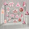 Set de Banderas Navideñas Espirales Banderín Colgante Estilo Americano Europeo Decoración para Fiesta Festiva Atrezzo para Decoración de Ambiente Interior