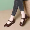 3cm~ Confortáveis de usar novos sapatos de salto femininos boca rasa sapatilhas de balé com saias absolutamente lindos estilo academia sapatos Mary Jane