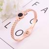 Pulseira Redonda Romana Digital Vazada Preta Bolo Aço Inoxidável Mulheres Amor Pulseira Aço Titânio Atacado Concha Preta