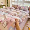 Conjunto de Cama de Inverno Classe A Espesso Leite Fleece Quatro Peças Cobertor de Edredom Fleece Dupla Face Adicionado Conjunto de Três Peças para Cama Dormitório Estudantil