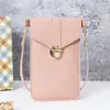 2025 Nuevo Bolso Cruzado para Mujer de Moda con Hebilla de Candado Piel Sintética para Pantalla Táctil Cartera Cierre Retro de Estudiante Cartera Pequeña