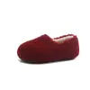 Zapatos de Algodón Peludo Acolchados de Terciopelo para Niños 2025 Invierno Interior y Exterior Color Sólido Zapatos Peludos para Familia Zapatos de Niña