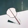 Abanico de Caligrafía con Espacio en Blanco para Escribir, Abanico Pintado a Mano por Ambos Lados, Estilo Hanfu, Estilo Antiguo, Abanico con Borla, Arte de Bambú