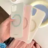 Funda de Teléfono Magnética Simple Estilo Coreano con Salpicaduras de Tinta 13 Promax14Promax para iPhone15/12Pro