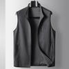 Chaleco Casual para Hombre 2025 Primavera y Otoño Tejido de Lana Cárdigan de Lujo Ligero Chaqueta sin Mangas con Cremallera para Personas Jóvenes y de Mediana Edad