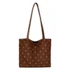 Bolsa Tote de Gamuza y Felpa con Lunares Retro de Nicho Nueva Otoño/Invierno 2026 para Mujer, Bolso de Mano y Hombro Versátil para el Trabajo