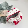 Nueva bolsa de almuerzo de pana para mujer con fresas, bolsa grande de capacidad, bolsa de picnic, bolso de mano, bolso para dama