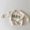 Top infantil estilo ins coreano para niños medianos y pequeños, suéter de algodón para niños y niñas, otoño e invierno, nuevo suéter de punto con letras estilo occidental para bebé