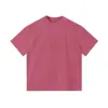 Camiseta de manga corta para hombre de algodón puro, 260 g, con lavado vintage y aspecto desgastado, color blanquecino, retro, corte holgado, adecuada para parejas, personalizable y disponible para venta al por mayor