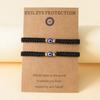 Joyería transfronteriza para cuentas planas de resina creativas Pulsera de bendición del ojo de diablo turco Cuerda de mano tejida a mano