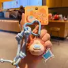 Chaveiro Original de Ouriço Gordo Fofo Corrente Fofa e Exquisita Boneca de Resina Fofa Boneca Pingente para Mochila de Homens e Mulheres Presente