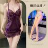 Nuevo Estilo Ropa Interior Sexy Encaje Transparente Camisón No Despegable Delgada Verano Sexy Sling Cama Transparente Traje de Uniforme