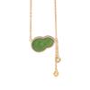 Yuebao Jewelry S925 Prata Esterlina Banhado A Ouro Hetian Jasper Novo Estilo Chinês Vintage Estilo Nacional Fulu Gourd Colar Conjunto Corrente