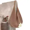 Bolso tejido casual de un solo hombro para debajo del brazo con flores tejidas, nuevo bolso de mano de moda 2025 para ir al trabajo, gran capacidad