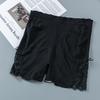 Calça de Segurança Renda Anti-Renda Feminina Verão Seda Gelada Roupa Externa Fina Cintura Alta Modeladora de Barriga Tamanho Grande Shorts de Três Pontos