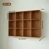 Prateleira de Armazenamento de Madeira Nórdica de Parede para Sala de Estar e Quarto, Prateleira Decorativa Criativa, Instalação sem Furos, Exibição para Sala de Chá