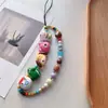 Cadena para teléfono móvil con diseño de animales de dibujos animados, adornos colgantes CCD, cordón con cuentas, llavero de cuerda antipérdida para cámara DIY.