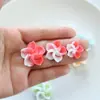Flores de Resina Brillantes, Frangipani de Color Degradado, Amuletos para Manualidades DIY, Pasadores para el Cabello, Zuecos, Parches Decorativos para Tazas de Agua