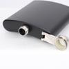 Fornecimento de fábrica logotipo personalizado spray tinta preta fosca 6 oz portátil ao ar livre aço inoxidável hip flask portátil hip flask