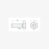 PAX01-M8 M10 M12-L5 L10 L15 Parafuso Sextavado Externo com Furo Passante Rosca Fina Parafuso de Ajuste Oco
