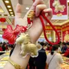 Chaveiro Pingente Modelo Cavalo Ano Novo Ouro Puro 999, Pingente de Bolsa Fino Exquisito Fofo
