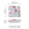 Novo Four Seasons Spring Series Cerâmica Doméstica Tigela de Arroz Binaural Instant Nink Bowl Handle Bowl Internet Red Ceramic Talheres Set