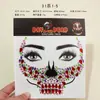 Novedad Caliente del Fabricante Halloween Pascua Pegatinas Faciales de Diamante Oscuro Pegatinas de Tatuaje Pegatinas de Diamante