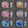 Polvo Ópalo para Arte de Uñas Celebrante de Internet Polvo Japonés Aurora Nube Brocado Polvo Mágico de Color Polvo Glitter Polarizado Decoración de Uñas con Lentejuela Grande Ultrafina