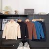 Xianao 2023 otoño nueva ropa para niños, camisa de cuello alto para niños, ropa interior para bebés con cara sonriente de estilo coreano multicolor