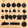 Patches Bordados para Computador em Couro Atacado, Insígnias Pequenas Pretas, Etiquetas Bordadas, Patches de Decoração para Roupas, Apliques