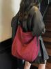 Bolso Cubo Estilo Perezoso para Viajar, Bolso de Hombro Tote Grande de Gamuza, Nuevo Tendencia Otoño e Invierno 2025