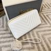 Cartera de mujer al por mayor 2022, nuevo bolso de mano bordado con texturas de moda, bolso Joker, cartera plegable al 20%.