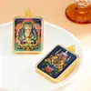 Thangka Pintado com Imagens Personalizáveis de Tara Verde, Manjushri, Riqueza Amarela, Zaki Lhamo, Joias de Estilo Étnico, Pingentes de Thangka para Homens e Mulheres