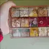 Caja Dispensadora de Cuentas Caja de Almacenamiento de Cuentas Compartimento para Cuentas Sueltas Cuentas de Arroz Caja Acrílica Cajón para Accesorios DIY Transparente