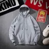 Sudadera Cardigan para Hombre con Capucha, Cremallera, Talla Extra Grande, Forro Polar, Engrosada, Corte Holgado, Chaqueta Deportiva Casual, Nuevo Estilo de Invierno