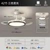 Lámpara ventilador de lujo ligero estilo italiano, lámpara de techo minimalista para dormitorio principal, candelabro de tres cabezas para sala de estar y comedor, luz LED para balcón y pasillo