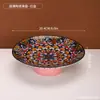 Elegante y creativa bandeja de té y pasteles de pie para uso doméstico, plato de cerámica para frutas y pasteles, juego de té estilo Zen y bandeja de servicio para invitados