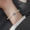 Pulseira de Pérola Água-Marinha Afiada Feminina Luxo Leve Nicho Estilo Francês 2025 Novo Estilo Pulseira de Alta Qualidade para Namorada