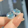 Colar pingente ovo de pombo com diamante colorido pesado brincos de diamante de alto carbono azul anel de diamante rosa conjunto de tesouro colorido